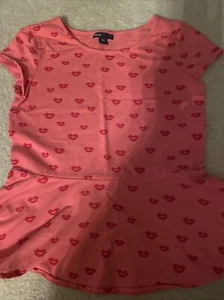 Gap Kids Big Girls Top Shirt Size XXL Pink Lips Print Short Sleeve Size 14 - Picture 1 of 3