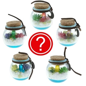 Miniature Fake Succelent Plant Crystal Terrarium Jar Decor 1 Random Mini Figure - Picture 1 of 10