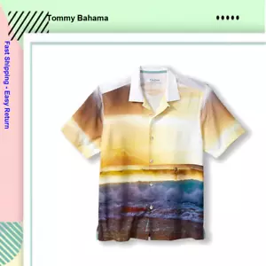 $128 Tommy Bahama, Veracruz Cay Sunset Break Camp Shirt, Continental, 2XL - Picture 1 of 3