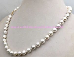 Pretty 6/8/10/12mm South Sea White Shell Pearl Round Beads Necklaces 18" AAA - Picture 1 of 16