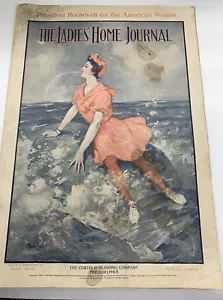 1905 Ladies Home Journal July Magazine With Ads Fashion Lady at Ocean (u) - Picture 1 of 11