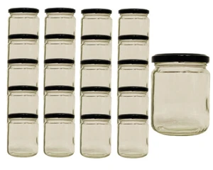 100 x Sturzgläser 275 ml Marmeladengläser Einmachgläser Einweck Gläser Schwarz - Bild 1 von 4