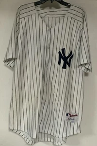 MAJESTIC MLB BASEBALL JERSEY AUTHENTIC DEREK JETER #2 SIZE 56 NEW YORK YANKEES - Picture 1 of 2