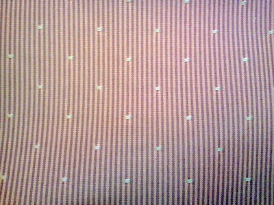 STIFF LINING TAFFETA FABRIC RUST ORANGE COLORED FINE STRIPE 1.4 YD 56" WIDE  - Image 1 of 4