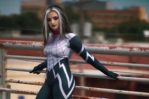 Cindy Moon Seide Spiderman Cosplay Overall Zentai Kostüm Body Halloween Cos - Bild 1 von 5
