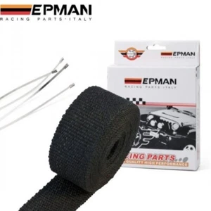 Exhaust Heat Wrap Black Fibreglass Shield Manifold Downpipe Exhaust Pip 10m Roll - Picture 1 of 8