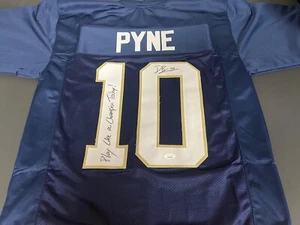 Drew Pyne Notre Dame Irish Auto Signed Blue Jersey JSA Witness #d Sticker PLCT - - Picture 1 of 4