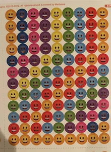 432 Emoji Sticker Smiley Face Classroom Reward Self-Adhesive Round stickers - Picture 1 of 2