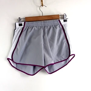 Nike Running Shorts Women's Size Small Gray Attached Liner Drawstring Logo Gym - Picture 1 of 7