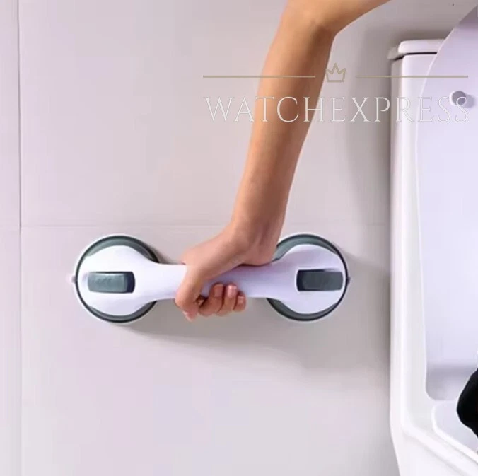 MANIGLIA DI SOSTEGNO CORRIMANO ANTISCIVOLO VASCA DOCCIA SUPPORTO VENTOSA - Immagine 1 di 4