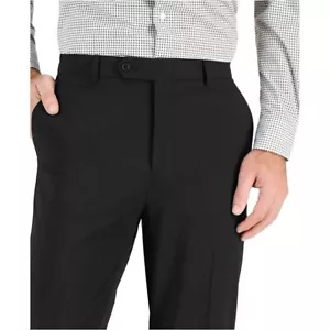 Vince Camuto Mens Slim-Fit Stretch Wrinkle-Resistant Suit Pants Black 32x30 - Picture 1 of 3