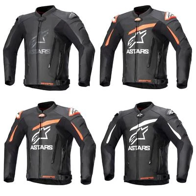Alpinestars GP Plus v4 Men's Leather Motorcycle Jacket Bike Sports Track Black - Image 1 of 2