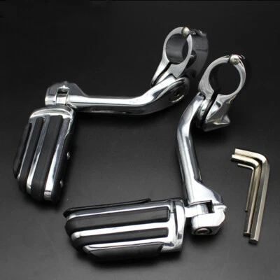 "Reposapiés clavijas de carretera largas de 1-1/4"" para Harley Davidson Street Glide FLHX Touring" Foto 1 de 4