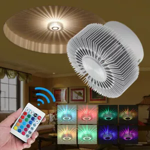 3W LED RGB Ceiling Light Panel Down Light Living Room Bedroom Kitchen Wall Lamp - Picture 1 of 16