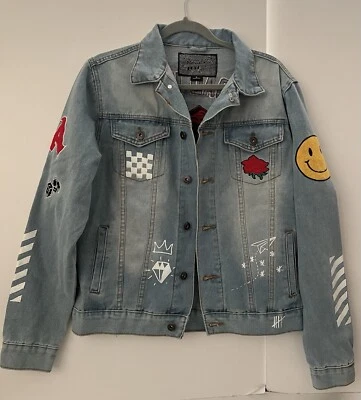 Broklyn 布刺绣牛仔夹克女式 S 码 — 第 1/4 张图片