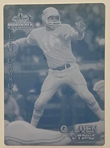 1/1 LEN DAWSON 1994 TED WILLIAMS GOLDEN ARMS PRINTING PRESS PLATE CARD 1 OF 1 - Bild 1 von 4