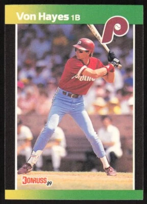 1989 Donruss Baseball's Best Von Hayes #47 Philadelphia Phillies - Image 1 of 2