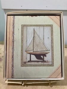CR GIBSON ADDRESS BOOK SAILBOAT PRINT 7"X6 IN USA - Picture 1 of 2