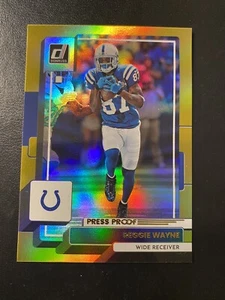 2022 Reggie Wayne Panini Donruss Gold Holo Press Proof Premium #51 Colts - Picture 1 of 2