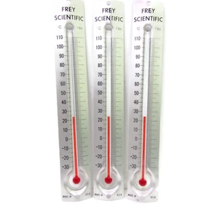 3-pcs 0-100°C Frey Scientific 6-1/6" Thermometers - Picture 1 of 5