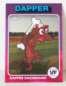 VeeFriends Topps Chrome 2025 #75-16 Dapper Dachshund 1975 Baseball Card 28/75 - Picture 1 of 3