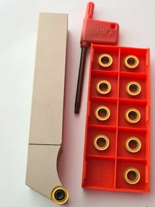 10x RCMT 10T3M0-ND330 ( für Edelstahl ) + 1x Halter SRGCR 20x20 K10 ( 30° ) - Picture 1 of 2