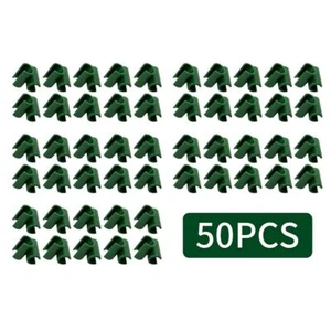 50Pcs Green-Plant Trellis Connector Clip Stake Clips For Fixed-Garden Frame Rod - Picture 1 of 12