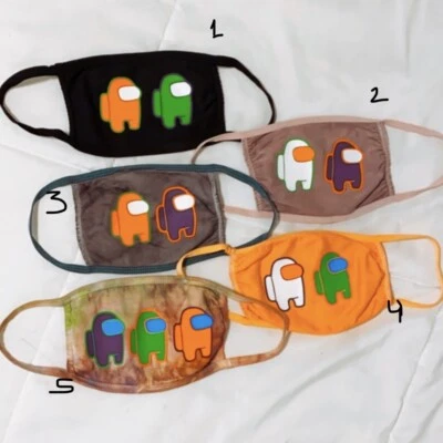 Christmas ”AMONG US” FACE COVER GLOW IN THE DARK. Unisex. Black - Image 1 of 3