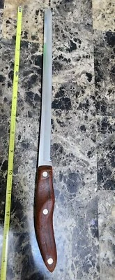 VINTAGE CUTCO Nº CORTADORA 24 CON MANGO DE MADERA DURA CON HOJA DE ACERO INOXIDABLE "9,5"  Foto 1 de 4