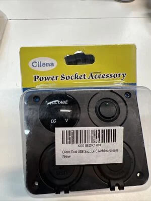 4 in 1 Panel Dual USB Socket Charger+LED Voltmeter+12V Power Outlet for Car - Image 1 of 4