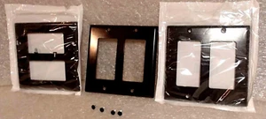 Leviton Decorator 2 bande piastra da parete nera più 4 viti abbinate nuova - Foto 1 di 7