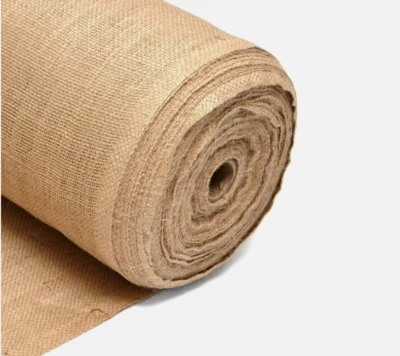 Hessian Jute Burlap Fabric Schools Upholstery Crafts Natural 72" Wide - Image 1 of 4