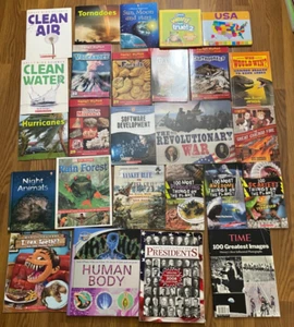 26PC HUGE Nonfiction book lot war, computer, animal, history, earth, habitat etc - Picture 1 of 6