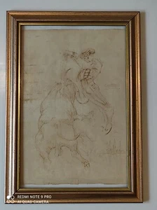 Ink drawing on paper 20th century / Bull Corrida / signature to identify - Picture 1 of 12