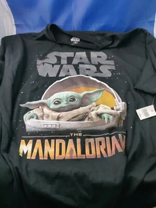 Walt Disney Parks Star Wars The Mandalorian Child Shirt Black Size XL New W/Tag - Picture 1 of 2