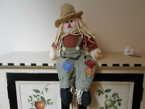 Shelfsitter Fall Decor Thanksgiving 23" Scarecrow Girl  Doll