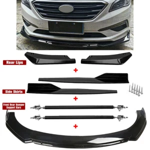 Front Bumper Lip Spoiler Splitter Side Skirt Rear Lip Body For Hyundai Sonata - Picture 1 of 14