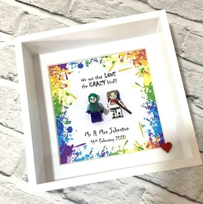 MARVEL-OUS CREATIONS BY NICKY Personalised Valentines Gift | Joker & Harley Quinn | Superhero Gifts