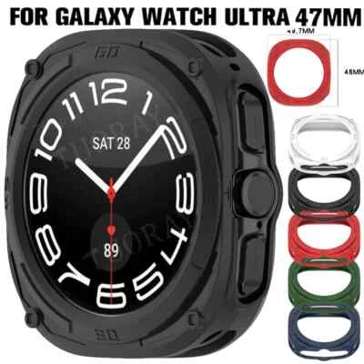 SMART-LIFE2010 Protective Case For Shiny Galaxy Watch Ultra 47mm Soft TPU Silicone Skin Cover