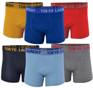 Mens Tokyo Laundry 2 Pack Boxer Shorts Cotton Rich Black Stretch Underwear S-XXL - Picture 1 of 7