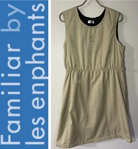 Vintage Familiar by Les Enphants Khaki Dress Size 12 Girls Fleece Lined - Picture 1 of 12