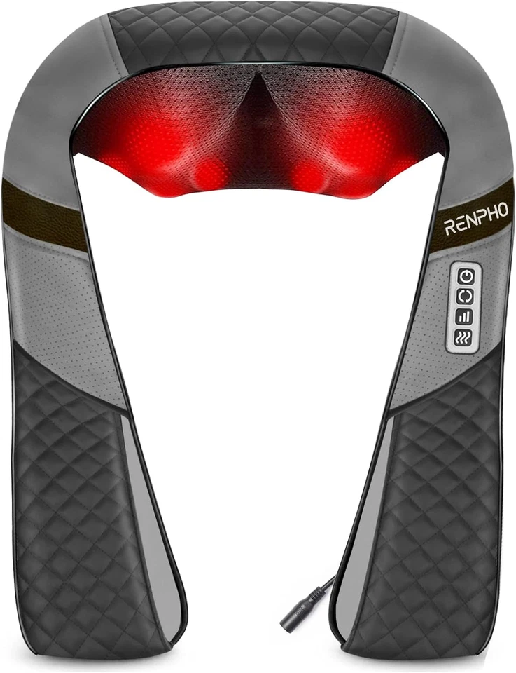 Renpho Neck Back Massager with Heat Shoulder Massager with Electric Deep Tissue