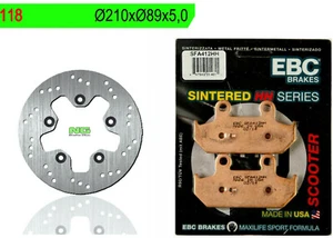 DISCO FRENO POSTERIORE SUZUKI BURGMAN 400 2007 2019 PASTIGLIE POSTERIORI EBC - Imagen 1 de 3