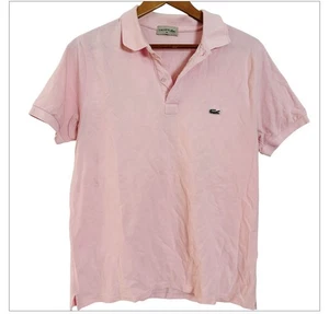 Used Lacoste short-sleeved polo shirt size  XL men's  Pink  Rosa - Picture 1 of 8