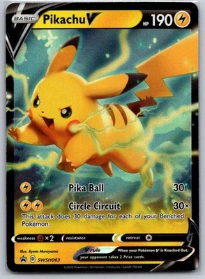 Pikachu V - SWSH063 SWSH: Sword & Shield Promo Cards NM - Image 1 of 2