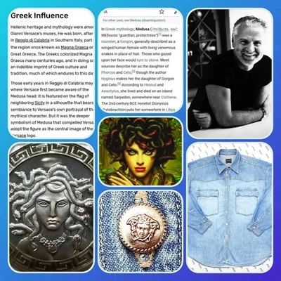 Camisa Vaquera Gianni Versace Medusa Hecha en Italia Rara De Colección Años 80 Cómoda XXXL Foto 1 de 4