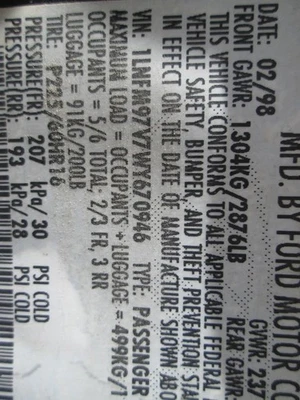 Used Fuel Injection Throttle Body fits: 1998 Lincoln CONTINENTAL Throttle Valve Foto 1 de 4