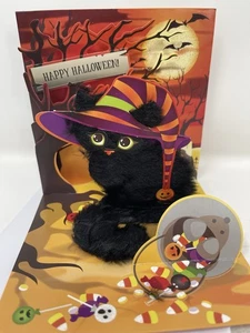 Spooky Cat - Halloween Pop-up Card by Up With Paper - 1155 Envelope Fast Ship - Picture 1 of 4