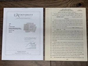 Humphrey Bogart Artist Manager Contract Sam Jaffe Agency 1948 Signed UA COA - Picture 1 of 14