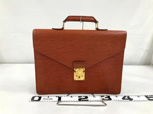 Louis Vuitton Epi Bolso de Negocios Maletín Serviet Ambassador Marrón Diseñador - Imagen 1 de 24
